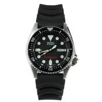 ราคา SEIKO 5 Sport Driver 200m ผู้ชาย/หญิง สีดำ หน้าดำ รุ่น SKX013 (สายยาง) (295576272)