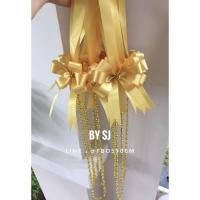 ราคา สายกั้นประตูเงินประตูทอง สายลูกปัดเงิน-ทอง ( พรีออเดอร์ ) (1284229146)