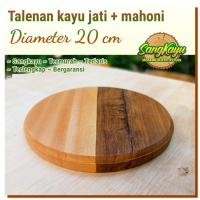 ราคา เขียงไม้ไม้มะฮอกกานีไม้สัก 20 ซม. เขียงไม้ เขียงไม้กลม (26591050020)