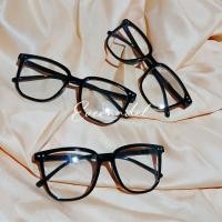 ราคา แฟชั่นเกาหลีแว่นตาป้องกันรังสีกรอบพลาสติกกึ่งสแควร์รอบเลนส์ใสกรอบพลาสติก (29910083320)