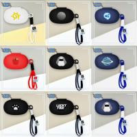 ราคา For SoundPeats T3 Pro Earphone Silicone Case Blue Shark Earbuds SoundPEATS Life Shockproof Soft Protective Headphone Cover Headset Skin with Hand Rope (27892237014)