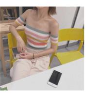 ราคา เสื้อครอปปาดไหล่สีเรนโบว์ (1095194382)