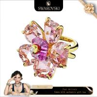 ราคา Swarovski (ใหม่)แหวนแฟชั่นสตรี ชุบทอง Floere แหวนค็อกเทลคริสตัลสีชมพูอัญมณีของขวัญวันวาเลนไทน์ของขวัญวันเกิด (24741454601)