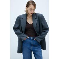 ราคา H&M(เอชแอนด์เอ็ม) เสื้อท็อปคอวีแบบถักริบ ผู้หญิง 1244809_2 (25791316048)