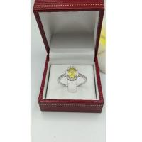 ราคา แหวนบุษราคัม เงินแท้ 925 ชุบทองคำขาว (26100965282)