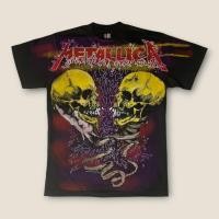 ราคา เสื้อยืด Metallica ลาย Pushead Sad But True เสื้อวงร็อค งานทำใหม่ สไตล์วินเทจ 90s (Bootleg) (41914472948)