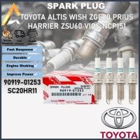 ราคา 4 ชิ้นหัวเทียน IRIDIUM DENSO SC20HR11 Altis Wish ZGE20 Prius Harrier ZSU60 Vios NSP151 90919-01253 (28480009747)
