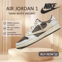 ราคา ♞,♘,♙( พร้อมส่งในไทย)Nike TRAVIS SCOTT x AIR JORDAN 1 LOW Trendy Retro Low Top รองเท้าผ้าใบสีขาวน้ำ (28987499309)