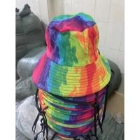 ราคา หมวกบักเก็ตสีรุ้งมีสาย ราคาถูก ชายหญิงใส่ได้มีราคาส่ง (24419847204)