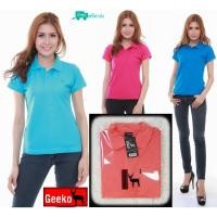 ราคา เสื้อโปโล ( Polo Shirt )แบรนด์ Geeko ตรากวาง สีพื้นหญิง สีโอรส(สดปานกลาง) Gkc - 17W (1894961234)