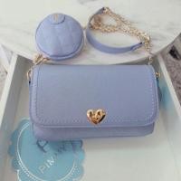 ราคา กระเป๋าสะพายแบรนด์แท้ Pimmy สีฟ้าเมทัลลิค (5720634393)