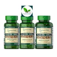 ราคา Puritan's Pride Flax Oil 1000 mg / 60 Rapid Release Softgels, 1200 mg / 100 / 200 Softgels (10053592819)