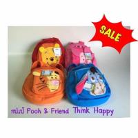 ราคา กระเป๋าเป้ Pooh หมีพูห์ & Eeyore อียอร์ & Piglet พิกเล็ต & Tigger ทิกเกอร์ Think Happy 12นิ้ว พู พูห์ หมีพู (129666860)