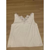 ราคา เสื้อแขนกุดคอแหลมแต่งลูกไม้lyn around (11826981405)