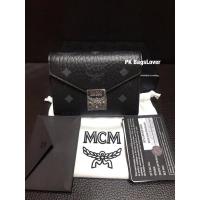 ราคา กระเป๋าสตางค์สั้น 3 พับ MCM ลาย Visetos สีดำ ออกชอปไทย (9771311346)