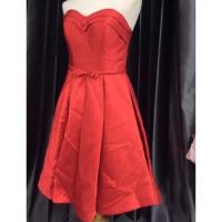 ราคา ชุดราตรีสั้น เกาะอก สีแดง ผ้าอิตาลี (26922617176)