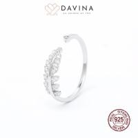 ราคา DAVINA Ladies Aurell Ring Sterling Silver 925 - Womens Silver S925 Leaf Ring (29365201791)