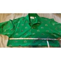 ราคา เสืัอโปโล ลาคอส Lacoste สีเขียว ลายจรเข้ ของแท้ มือสองเหมือนใหม่ (43850431141)