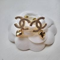 ราคา ต่างหู Chanel Earring Heart พร้อม CC แบบไขว้ อะไหล่สีทอง GHW (19179205303)