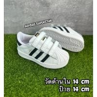 ราคา รองเท้าเด็กมือสองสภาพดี มือ 2 สีขาวดำ รองเท้าพละ เบา ตีนตุ๊กแก Adidas Superstar 14 cm (29005978122)