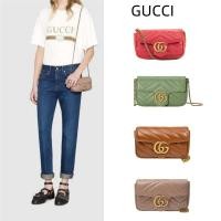 ราคา GUCCI GG MARMONT series/Marmont gold label LOGO/หนัง/กระเป๋าสะพาย/กระเป๋ามินิ/สไตล์ผู้หญิง/สี่สี (24377995595)