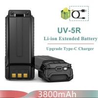 ราคา UV-5R ขยาย Type-C Charger 3800mAh Baofeng BL-5 สําหรับ Walkie Talkie วิทยุ UV-5RC UV5RE UV-5X3 BF-F8HP GT-5R BF-F8 BF-F9 (27741531432)