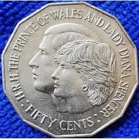 ราคา เหรียญ​ออสเตรเลีย​ Australia, 50 Cent​s, (ที่ระลึก​ Royal Wedding), #​3022T, ใช้แล้ว (22451791628)