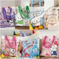 ราคา Elo11 กระเป๋าถือ, สิ่งแวดล้อมสําหรับ Sanrio Kuromi Cinnamoroll กระเป๋าผ้าใบ, กระเป๋าสะพายข้างหลากสีแบบพกพาสําหรับเด็ก (28771337032)