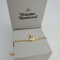 ราคา สร้อยข้อมือ Vivienne Westwood รุ่น Neil Mini Bas Bracelet สี Gold Light Colored Topaz White (18674182530)