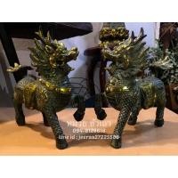 ราคา รูปหล่อกิเลนคู่เนื้อทองเหลือง (ขนาดสูง 10 นิ้ว) (23389282319)