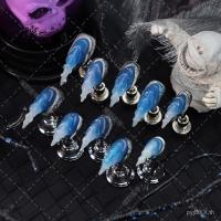 ราคา สติ๊กเกอร์ มือวาดรู้สึกเย็นร้อนขายมืดฮาโลวีนยุโรปอเมริกันนกอินทรีกรงเล็บส่องสว่างมังกรกรงเล็บสีฟ้าสวมใส่เล็บปลอมเล็บชิ้น (40619446899)