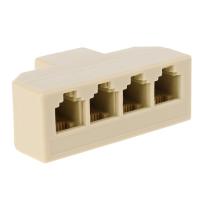 ราคา RR อะแดปเตอร์แยกสายโทรศัพท์ 1 ถึง 4 RJ11 6P4C ชาย 4 Way 6P4C อะแดปเตอร์ซ็อกเก็ตหญิงใช้สําหรับเชื่อมต่อเครื่องพิมพ์ (41268817140)