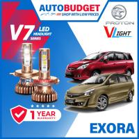 ราคา Super Bright PROTON Exora V7 V6 V9 VLight Premium LED รถ Exora Bold ไฟหน้า H4 H7 Lampu LED Depan Kereta (27090673404)