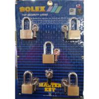 ราคา ชุดกุญแจ Solex คอยาว ขนาด 40 มม. กุญแจอย่างดี ระบบล็อคลูกปืนมาสเตอร์คีย์(MASTER KEY)ป้องกันกุญแจผี ทองเหลืองแท้ 5ตัว/ชุด (3734553178)