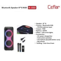 ราคา ลำโพงบลูทูธพกพา เสียงดีมาก เบสหนัก มีไมค์ลอย2ตัว มีรีโมท Ceflar K-222 / K-45 มีให้เลือก2ขนาด (23257168804)