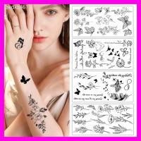 ราคา เซ็กซี่รอยสักชั่วคราวสำหรับผู้หญิง Water Transfer Sketch Tattoo สติกเกอร์ติดทนนานกันน้ำ Body Art รอ (28607502615)