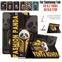 ราคา SAMSUNG สําหรับSamsung Galaxy Tab S2 8.0 9.7 Cool Pandaแท็บเล็ตSM-T810 T813N T819N T815Y T819Y T710 T719N T715Y T719Y T713 น่ารักการ์ตูนรูปแบบฝาครอบป้องกัน (41971266447)