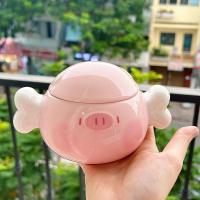 ราคา ถ้วยเซรามิกลูกหมูถือกระดูกน่ารัก (25427966056)