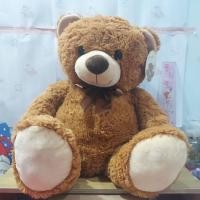 ราคา Brown bear plush toy, 48 cm. / ตุ๊กตาหมีสีน้ำตาล ตัวใหญ่ 48 ซม. ของแท้ญี่ปุ่นมือสอง ป้ายห้อย (27791797804)