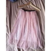 ราคา กระโปรง ผ้ามุ้ง สีชมพู ♥️freesize (2366025917)