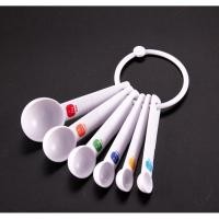 ราคา ช้อนตวง6ชิ้นพลาสติกสีขาวช้อนตวงสีขาวช้อนตวงพลาสติกวัด ช้อนโต๊ะ ช้อนชา (12275414299)