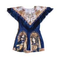 ราคา จั๊มสูทงานป้าย Poonyisa จั๊มโครเซ็ทสกรีนลาย คอแต่งพู่ระบาย (11195772745)