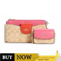 ราคา Coach C4215 Poppy Cr﻿ossbody In Colorblock Signature Canvas กระเป๋าสะพายข้าง