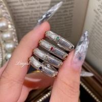 ราคา แหวนทองสองสี พื้นผิวแปรงมือ ดีไซน์สวยงาม (43219071935)