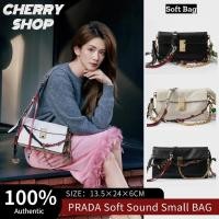 ราคา [New] Prada Soft Sound Small Leather Shoulder Bag กระเป๋าสะพายไหล่และกระเป๋าสะพายข้างสตรี (25288634683)