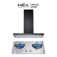 ราคา MEX Set รุ่น MS3732 + MT390B เตาแก๊สและเครื่องดูดควันทรงกระโจม (29680668741)