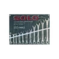 ราคา SOLO ประแจแหวนข้างปากตาย SOLO NO.811 11 ชิ้น/ชุด เครื่องมือช่าง ประแจ COMBINATION WRENCH SOLO NO.811 11EA/SET ชุดประแจแ (28673950173)