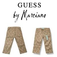 ราคา GUESS by Marciano (SH83) กางเกงขาสามส่วน สีทอง สกรีนลายโลโก้ กางเกงเอวต่ำ Made in Italy (28228879257)