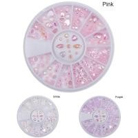 ราคา [LA2] สําหรับ 1 กล่อง DIY เคล็ดลับล้อเล็บสําหรับคริสตัล Glitter Rhinestone 3D ตกแต่งเล็บ (43370890199)