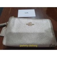 ราคา coachแท้คล้องมือสองซิปสีทองมือ2 (14954260851)